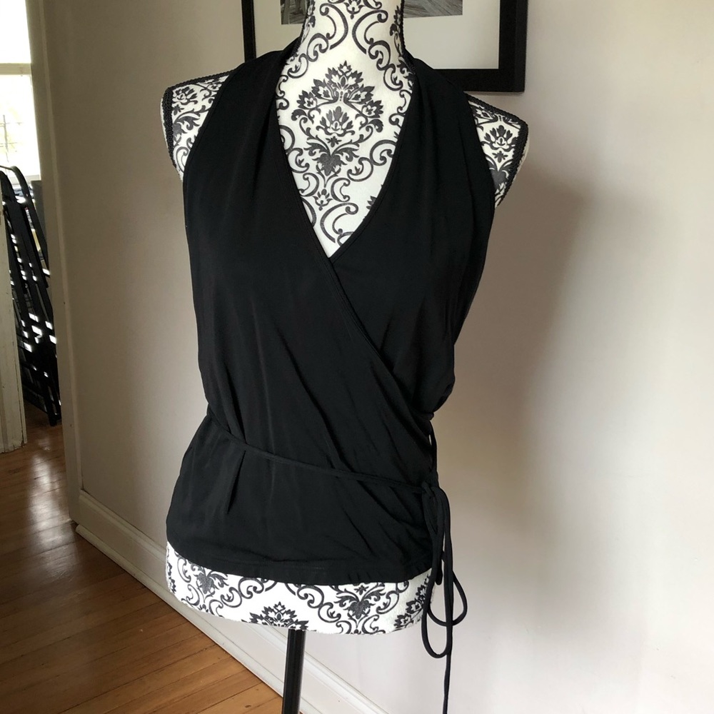 Black sleeveless top